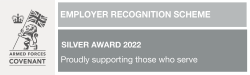  Silver Employer Recognition Scheme Award from Armed Forces Covenant